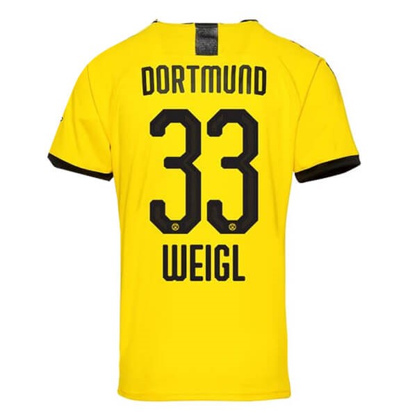 Tailandia Camiseta Borussia Dortmund NO.33 Weigl 1ª Kit 2019 2020 Amarillo